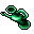 green vase